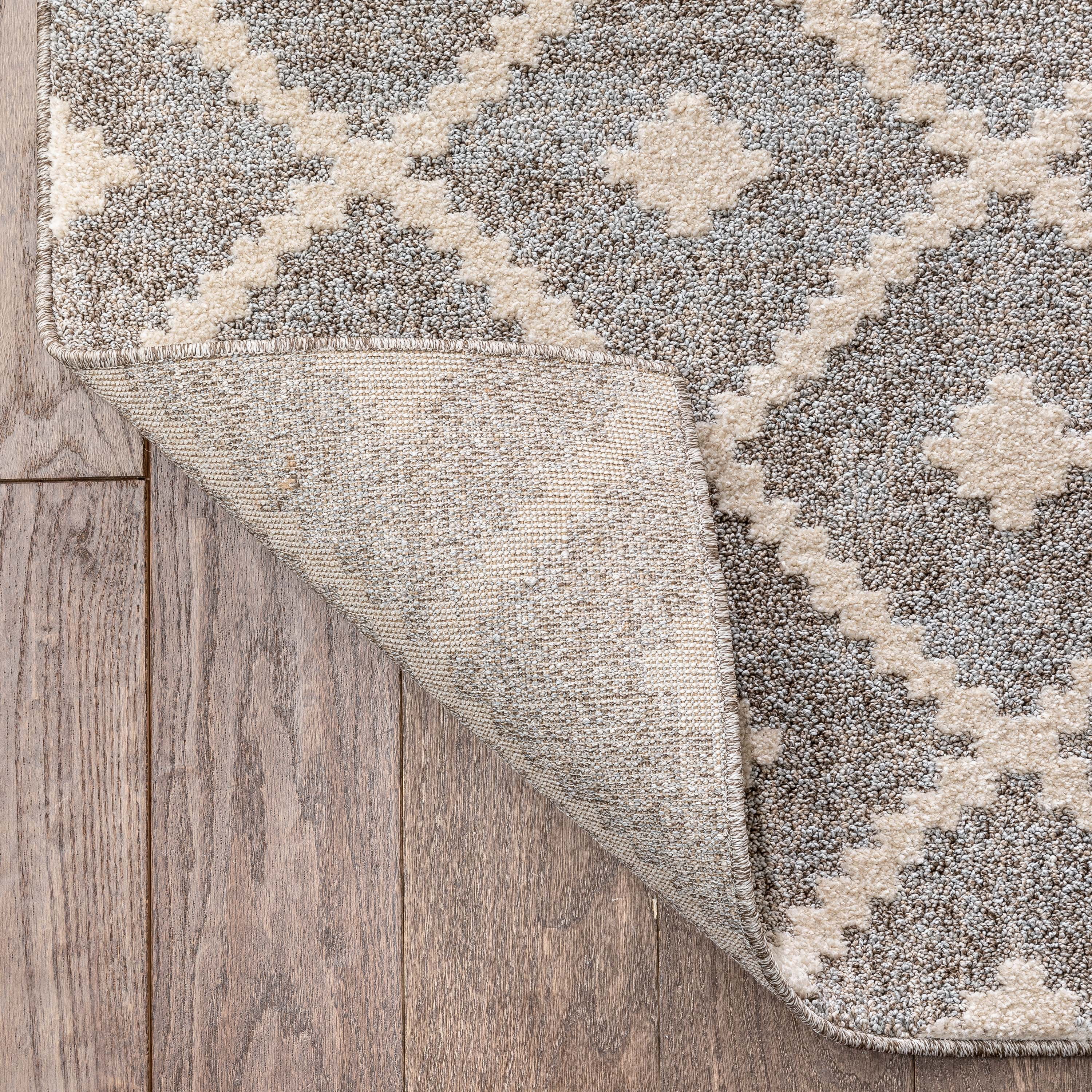 Well Woven Harlow Ailey Moroccan Lattice Trellis Ivory 5'3" x 7'3" Area Rug