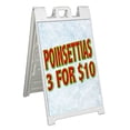 thumbnail image 1 of Poinsettias 3 For $10 (24" X 36") Standard A-Frame Signicade, Includes Decal Applied To Stand, 1 of 4