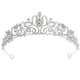 thumbnail image 1 of KAKOWELY Tocado para niña de las flores, diadema brillante con diamantes de imitación para niña, tocado para cumpleaños, 1 of 5