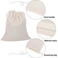 thumbnail image 3 of 4 Uds bolsa con cordón reutilizable muselina bolsa con cordón tela filtrante estopilla bolsas de filtro de algodón orgánico para gelatina y queso, 3 of 5