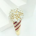 thumbnail image 6 of Sinyiin Rhinestones Pearls Sweet Cone Pin For Blouses Coats Ice Cream Cone Shaped Brooch, 6 of 7