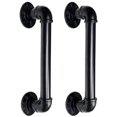 thumbnail image 1 of 2 Pcs 25cm Sliding Door Handle Black Door Handle Retro Barn Door Handle, 1 of 5