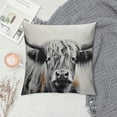 thumbnail image 2 of BCIIG Throw Pillow Cover Portrait of a Highland Cow Pillow Case Decorative  Outdoor Cushion Couch Sofa Pillowcases 18x18in, 2 of 5
