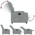 thumbnail image 3 of vidaXL Massage Recliner Chair Light Grey Fabric, 3 of 5