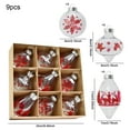thumbnail image 3 of feimajia 9Pcs Irregular Christmas Decoration Balls Set PET Transparent Shaped Balls Pendant Set Home Decoration Christmas Tree Decoration, 3 of 6
