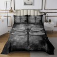 thumbnail image 1 of Erosebridal Grey Dragonfly Coverlet Set King,Ombre Gradient Bedding Set,Animal Decor,Breathable,3pcs, 1 of 5