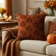 thumbnail image 1 of Cojín de Peluche con Hojas Tridimensionales Bordadas, Ideal para Halloween y Otoño. Decoración para El Sofá o La Sala de Estar Durante Las Fiestas de Acción de Gracias., 1 of 6