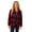 English Red Buffalo Plain, variant on Women's Flannel High Pile Fleece Lined Chore Coat,Surf Blue/Black Buffalo Plaid, M