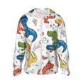 thumbnail image 2 of Uemuo Dinosaur Pattern Women's Full Zip UPF 50+ Sun Protection Hoodie Jacket Long Sleeve Sun Shirt Hiking Outdoor Performance with Pockets-Large, 2 of 9