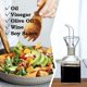 thumbnail image 4 of Olive oil glass bottle, edible oil dispenser, vinegar, kitchen and barbecue dispenser with spout (125ml), 4 of 5
