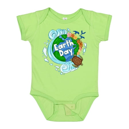 

Inktastic Earth Day Turtle Planet with Waves and Birds Boys or Girls Baby Bodysuit