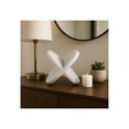 thumbnail image 2 of Modern Decorative Marble X-Form Shape Object Sculpture - Stylish Ornaments Home Decor and Coffee Table - Elegant Shelf, Bedroom, Office Accent, Bathroom, and Living Room Decor - 8", White, 2 of 10