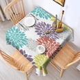 thumbnail image 2 of Yellow Floral and Petal Pattern Square Tablecloth,Waterproof Square Table Cover,Wipeable Spillproof Washable Table Cover for Home Kitchen Party Decor 42"X42"(107x107cm), 2 of 6
