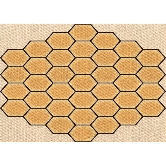 Ahgly Company Machine Washable Indoor Rectangle Transitional Sedona Brown Area Rugs, 5' x 8'