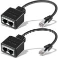 thumbnail image 1 of 2 Pcs Câble Ethernet RJ45 Adaptateur Réseau Séparateur Ethernet Extension Ethernet Double Séparateur Réseau Compatible Cat5 Cat5 Cat6 Cat7 LAN Adaptateur Plu, 1 of 5