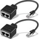 thumbnail image 1 of 2 pcs RJ45 Ethernet Cable Network Adapter Ethernet Splitter Adapter Ethernet Extension Double Network Splitter, 1 of 5