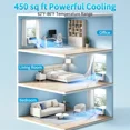 thumbnail image 2 of 10000 BTU U-Shaped Window Air Conditioner, 450 Sq.ft, Energy-Saving Window AC Unit with Remote, 2 of 7