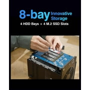 TERRAMASTER D8 Hybrid HDD NVMe Enclosure USB 3.2 Gen 2 10Gbps Type C 8Bay USB Storage Supports RAID 0/1/Single/JBOD Exclusive 2+6 RAID Hybrid Disk Array (Diskless)