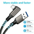 thumbnail image 6 of Prociv 10' High Speed Data Transfer USB 3.0 to Type C Cable, Black, 6 of 8