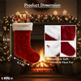thumbnail image 5 of PMU Christmas Velvet Plush 1 Pc Red and White Stocking, 5 of 6