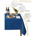 thumbnail image 2 of Pure Navy Blue Table Cloth, Simple Solid Color Waterproof Tablecloth for Square Tables, Reusable Washable Fabric Table Cover for Restaurant Kitchen Dining Tables 54"x54", 2 of 6