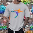 thumbnail image 5 of LUOGENLI T-shirts pour Hommes T-shirts d'Été pour Hommes Rue Extérieure Manches Courtes Col Rond t-Shirt Manches Courtes Football Tir Violent 4TG T-shirts Graphiques Vêtements d'Été Gris TTG, 5 of 5