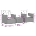 thumbnail image 2 of vidaXL Bistro Set Grey, 2 of 6
