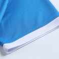 thumbnail image 6 of Yuncity Boys Outfit Short Sleeve Crew Neck Graphic Print Tops With Shorts 2 Pieces Set Summer Youth Sport Football Outdoor Daily Wear Toddler Kids Clothes Set Size 12-13 Years Blue, 6 of 9