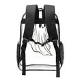 thumbnail image 2 of Sikiie Cute Ghost Simple Drawing Clear Backpack, Transparent Bookbag for School for Women Men, Capacity Clear Bag for College, Travel, 2 of 7