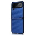 thumbnail image 2 of Allytech Galaxy Z Flip 4 Case with Shoulder Strap, Carbond Fiber Protective Anti-scratch Drop Proof Adjustable Strap Wrist Case Cover for Samsung Galaxy Z Flip 4 5G (2022)- Blue, 2 of 7