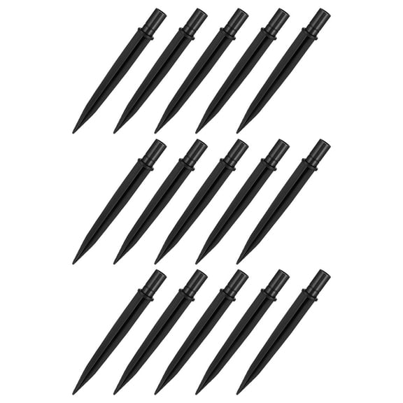 GOOHOCHY 15pcs Solar Light Stakes Replacement Plastic Ground Stakes, Black Pathway Lights Spike for Outdoor Yard Garden Lawn