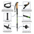 thumbnail image 2 of Cascade Mountain Tech Aircraft-Grade Aluminum Quick Lock Trekking Poles with Cork Grip - Green, 2 of 5
