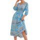 thumbnail image 2 of Txlixc Vestido bohemio casual para mujer, vestido midi de media manga con cuello en V para vacaciones Txlixc  Moda, 2 of 9