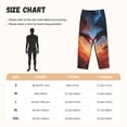 thumbnail image 3 of Easygdp Red And Blue Fire Cloud Dragon Women's Drawstring Pajama Pants | Lounge Joggers Sweatpants | Comfy Sleepwear | Yoga Pants-Large, 3 of 6