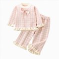 thumbnail image 5 of TOWED22 Infant Toddler Girl Fall Winter Clothing Set 2 Piece Long Sleeve Cute Graphic T Shirt and Pants Soft Outfits Clothes(Pink,2-3 Y), 5 of 5