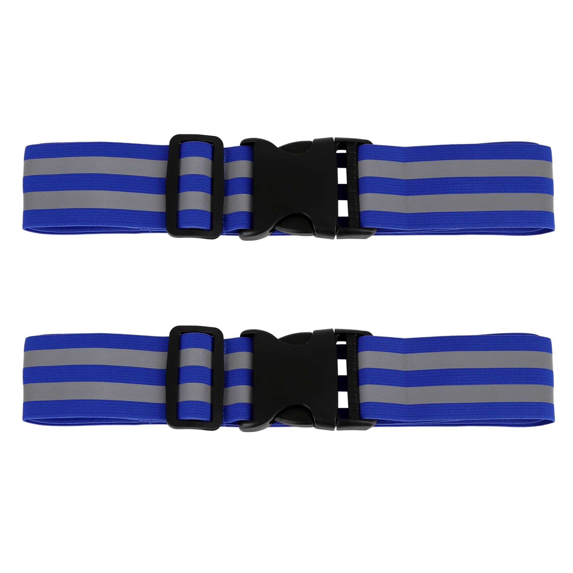 2 Pcs Blue Reflective Belts for Waist Reflective Belts High Visibility Night Safety Cycling Riding Reflector