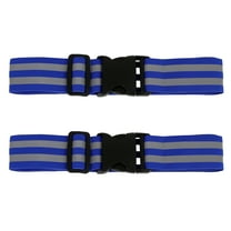 Unique Bargains 2 Pcs Blue Reflective Belts for Waist High Visibility Night Safety Cycling Riding Reflector Tape