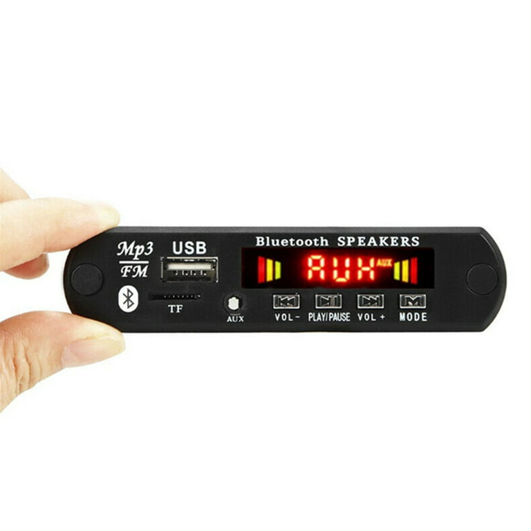 12 V Bluetooth MP3 reproductor decodificador tablero reproductor MP3 coche  kit FM Radio TF USB 0.138 in WMA AUX receptor de audio