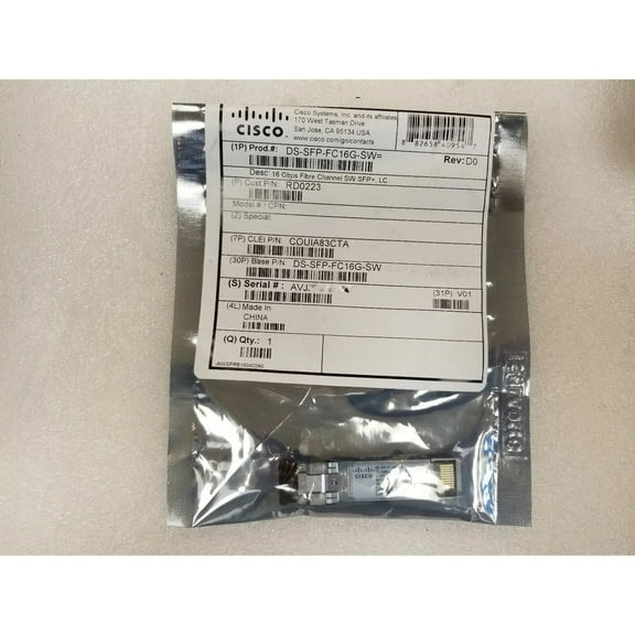 Cisco DS-SFP-FC16G-SW Transceiver 10-2666-01 Module 16Gb SFP