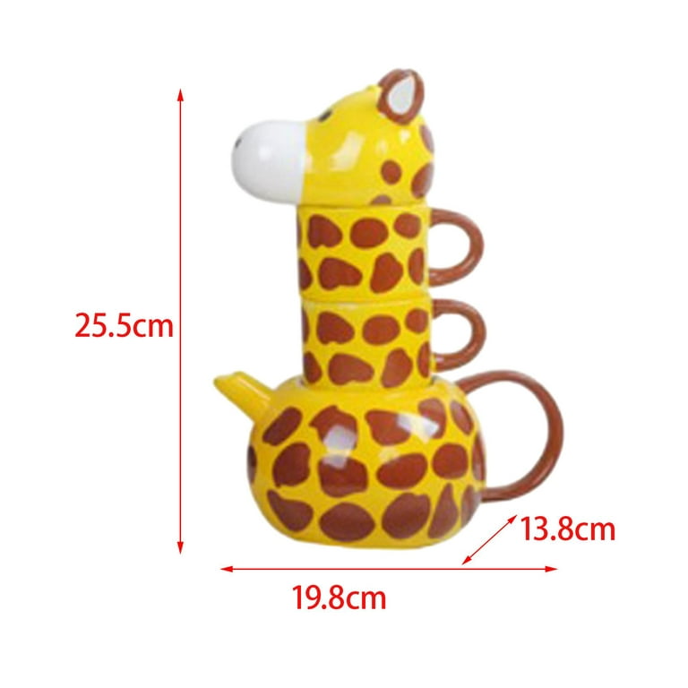 Cute Giraffe Ceramics Teapot Set Tea Set Tea Kettle Set for Home Office  Desk 