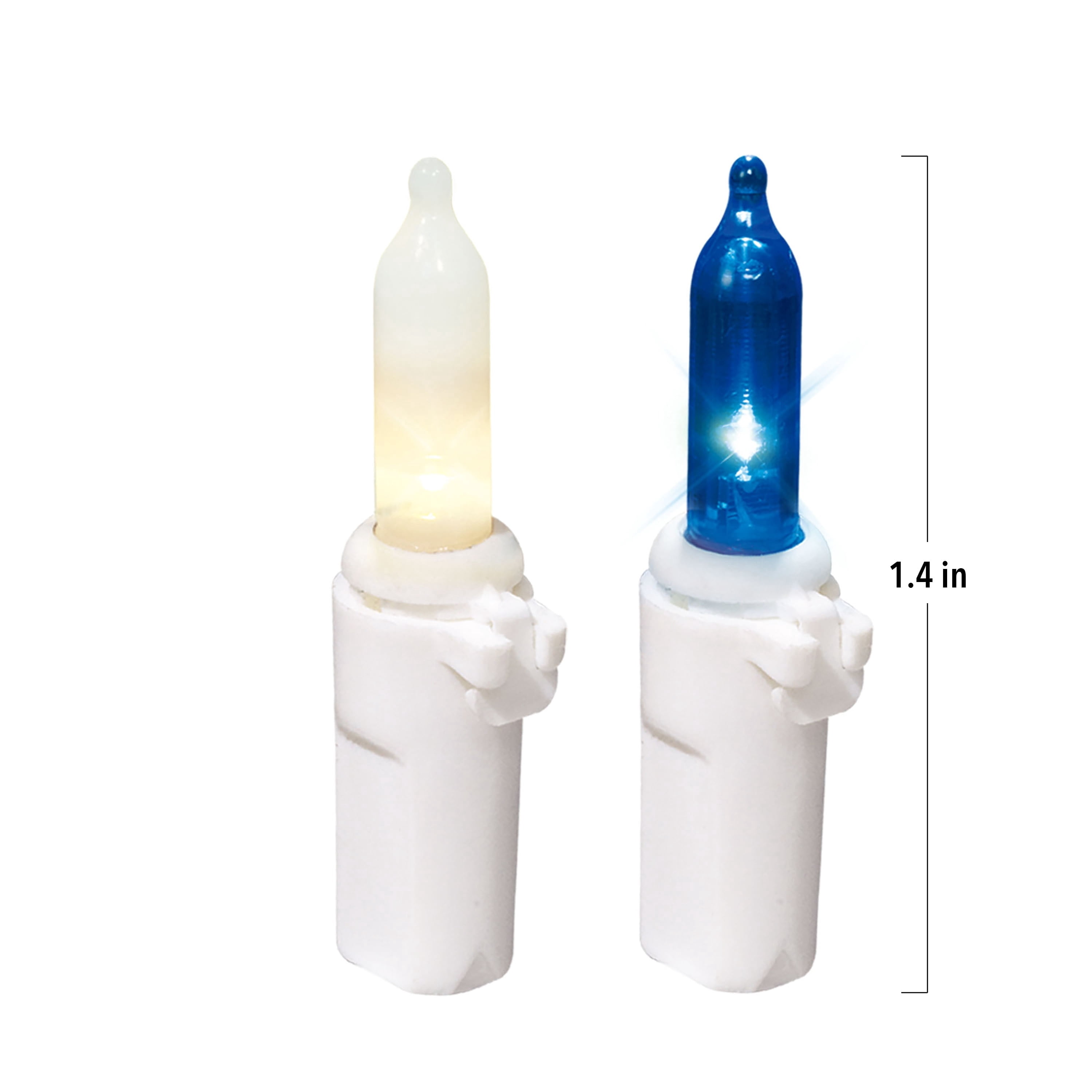 Indoor/Outdoor 200-Count LED Twin-Cicle Christmas Icicle Lights, Frost White and Blue, White Wire, 9', by Holiday Time