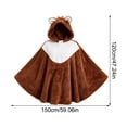 thumbnail image 3 of Wearable Halloween Blanket Hoodie Flannel Hooded Halloween Cape Flannel Throw Cloak for Women Cozy Halloween Loungewear, 3 of 6