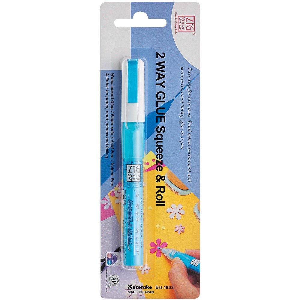 Zig 2Way Glue Pen Carded Squeeze & Roll