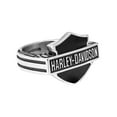 thumbnail image 2 of Harley-Davidson Men's Celtic Large Enamel Bar & Shield Signet Ring - Silver (13), Harley Davidson, 2 of 2