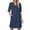 Navy, variant on Womens Dresses Summer Short Sleeve V Neck Ruffle Hollow Out Eyelet Mini Dress for Women Black L