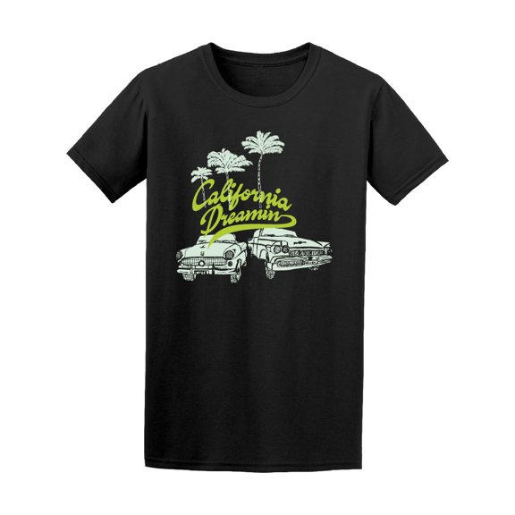 California Dreamin Palm Cars Tee Men's -Image by Shutterstock