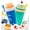 Blue+ Aqua Green, variant on Slushie Cup, 2 Pack Slushy Maker Cup, Frozen Magic Squeeze Cups for Juice Milk Yogurt Ice Cream Make, DIY Cooling Cup with Lid & Straw Cool Stuff Things for Kids Friends Family（Blue+Pink）