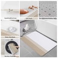 thumbnail image 6 of Beige White Striped Bath Mat 3 Piece Bathroom Rug Set, Modern Abstract Art Aesthetics Non Slip Bath Rug Contour Mat and Toilet Lid Cover, Absorbent Shower Mats Soft Bath Rugs and Mats Sets, 6 of 8