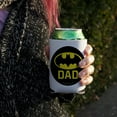 thumbnail image 3 of Batman Bat Dad Shield Logo Can Cooler - Drink Sleeve Hugger Collapsible Insulator - Beverage Insulated Holder, 3 of 4