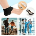 thumbnail image 4 of Unique Bargains 1 Pair Silicone Tape Hole Heel Protectors for Travelling Black Silicone, 4 of 4